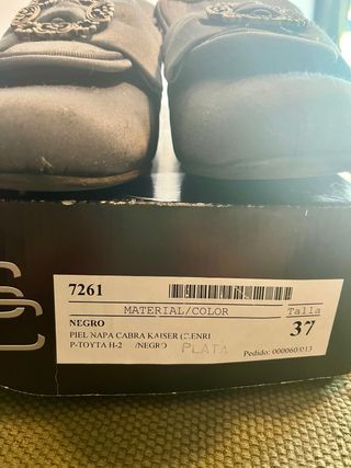 Zapatos Chapin Torrentí de Raso Gris Talla 37