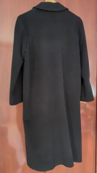 Abrigo de Cachemire y Lana Negro