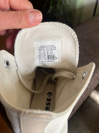 Botas Converse Piel Plataforma Beige/Blanco