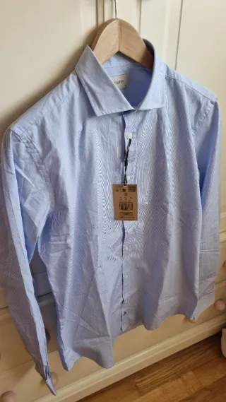 Camisa Scalpers T-39 Slim Fit Azul Rayas