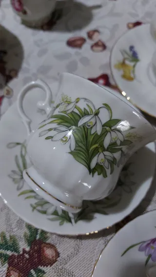 Servizio Tazzine da thè  Porcellana 12 Mesi