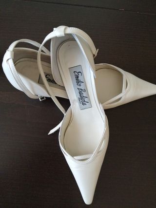 Zapatos de fiesta Emilio Badiola blancos