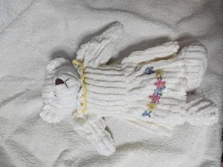 Oso doudou bebé estilo artesanal, peluche suave