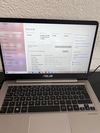 Portátil Asus i5 7ª Gen 8GB RAM Gris Plata
