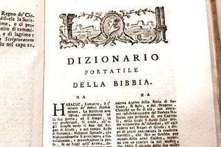Libro Antico - Dizionario Portatile Della Bibbia