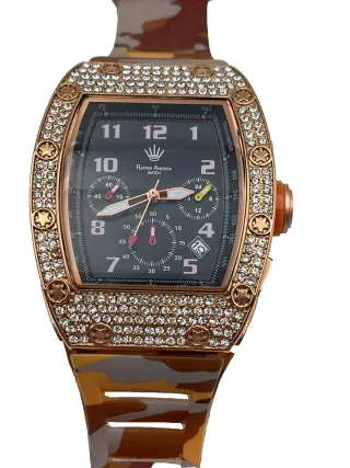 Orologio Rapper America Strass Camouflage