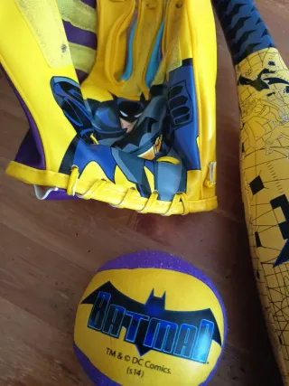 Set Bate Guante Pelota Batman Niños