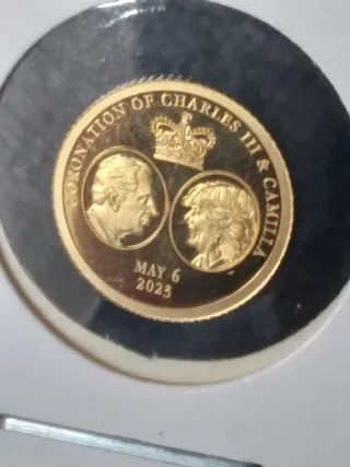 Moneda Oro Carlos III Coronación 24K