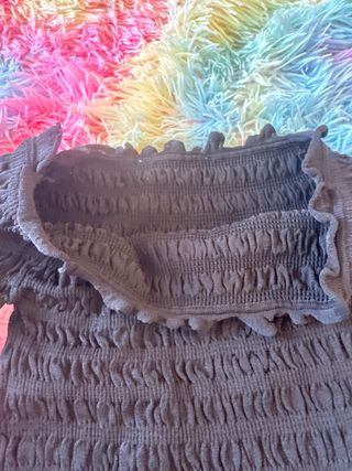 Pull&Bear Camiseta Negra Manga Larga