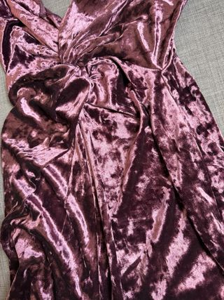 Vestido Zara Morado Terciopelo