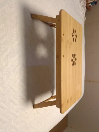 Mesa plegable de bambú