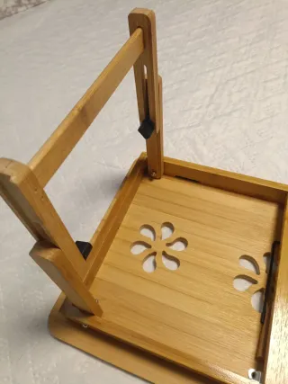 Mesa plegable de bambú