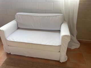 Sofá Cama 2 Plazas Tela Blanco