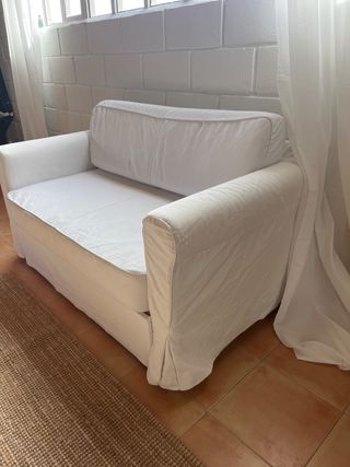 Sofá Cama 2 Plazas Tela Blanco
