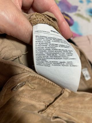 Pantalones pana Mango Talla 40