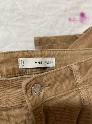 Pantalones pana Mango Talla 40