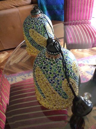 Lámparas de cristal estilo mosaico