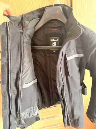 Chaqueta Moto Mujer OJ Negra