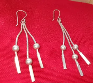 Plata 925 Pendientes Largos