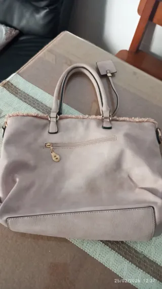 Bolso elegante rosa palo