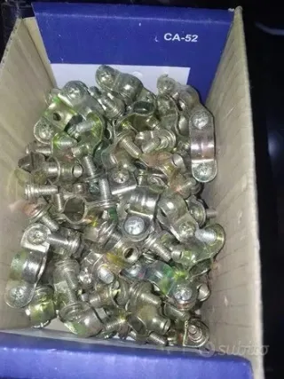 100 Fascette Metalliche M6 per Tubo 12mm