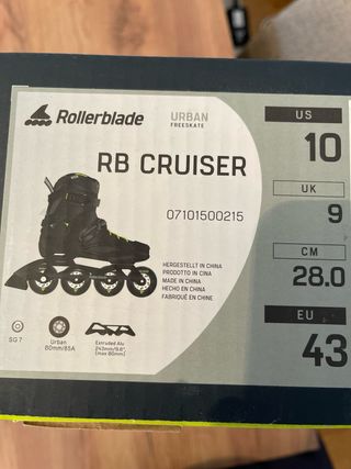 Patines RB Cruiser Talla 10 USA + Protecciones S