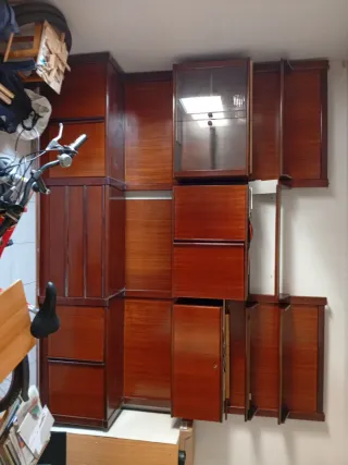 Muebles de salón madera oscura 200 euro