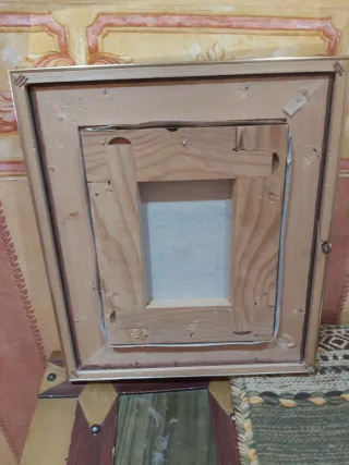 Cuadro al óleo vintage personas invierno