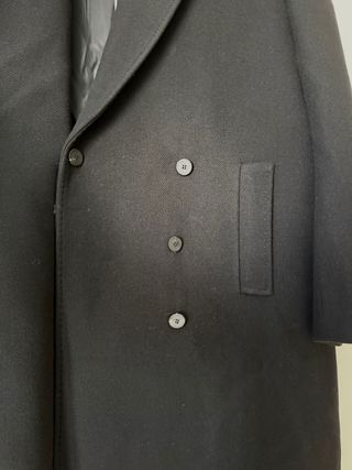 Zara Abrigo lana Manteco Negro