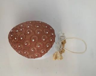 Huevo Cerámica Decorado Mano