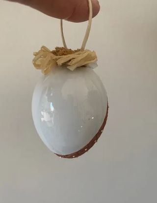 Huevo Cerámica Decorado Mano