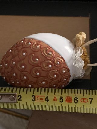 Huevo Cerámica Decorado Mano