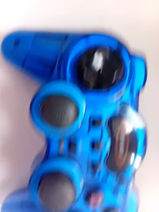 Mando PS2 Azul Transparente