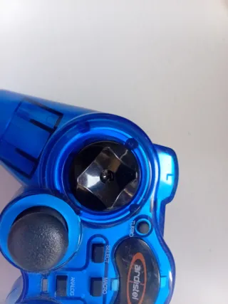 Mando PS2 Azul Transparente