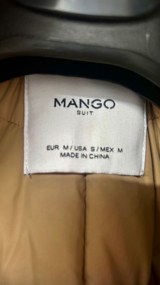 Abrigo acolchado Mango mujer marrón