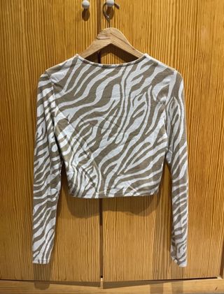 Camiseta manga larga estampado cebra