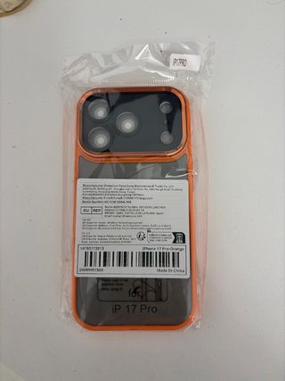 Funda iPhone 17 Pro Negro y Naranja