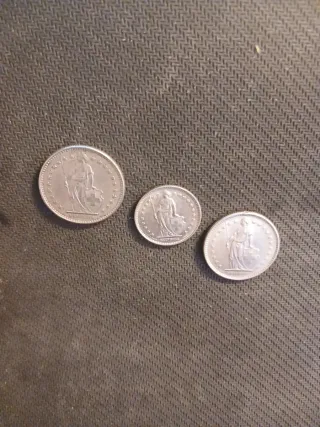3 Monete SPL Svizzera 2Fr 1969 e 1Fr 1968