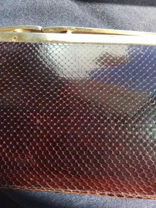 Bolso de mano piel antiguo años 50