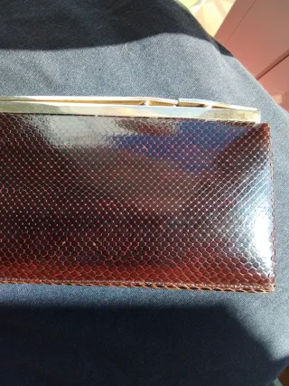 Bolso de mano piel antiguo años 50