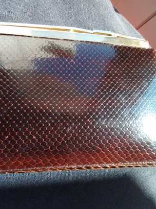 Bolso de mano piel antiguo años 50