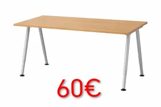 Mesa de estudio/oficina IKEA GALANT madera y metal