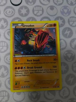 Carta Pokémon Groudon Promo XY52 año 2015