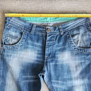 Vaqueros bermuda azules