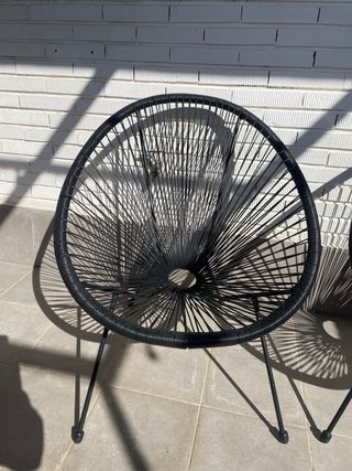 2 Sillas Negras Exterior