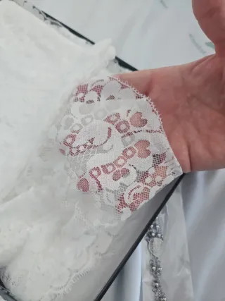 Mantilla 220 100cMadrina Beige/Blanca con Peineta