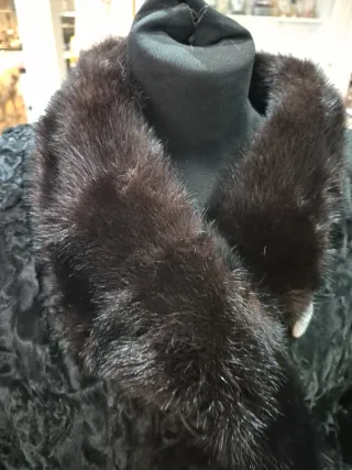 Cappotto Astrakan Nero