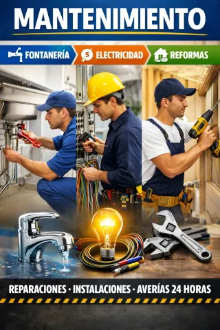 Electricidad · Fontanería · Reparaciones · Reforma