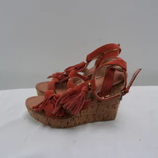 Sandalias Guess Cuña Tiras Tostado