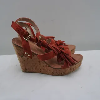 Sandalias Guess Cuña Tiras Tostado